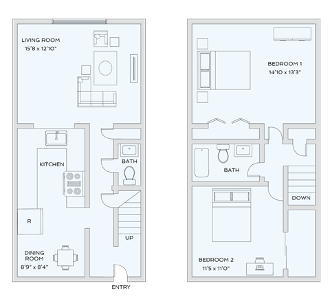 Lake Castleton Apartment Homes | Indianapolis, IN | Floor Plans